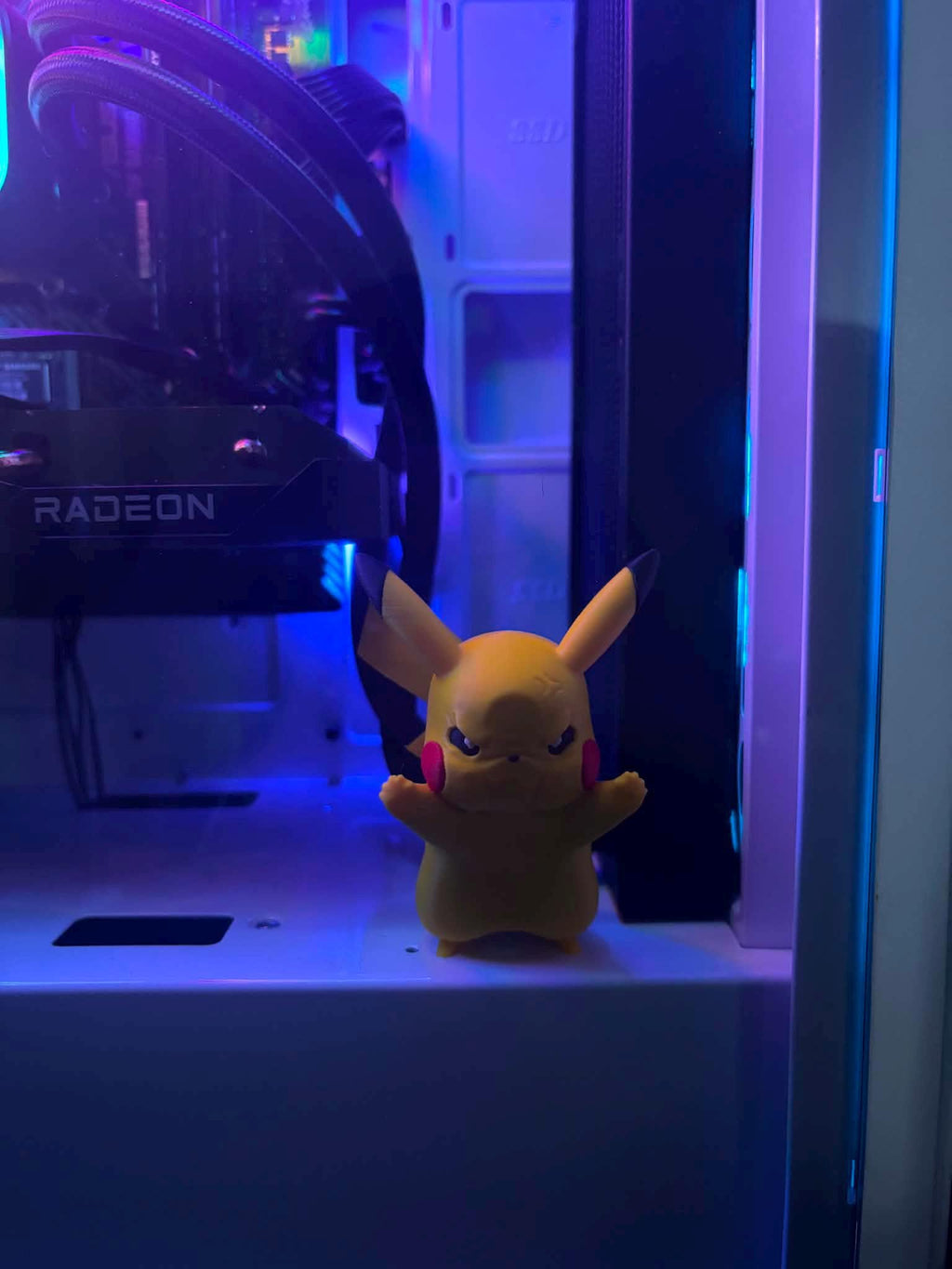Angry Pikachu 3D Window Decoration | Window Presser Figure | Pikachu Fan Gift | 3D Printed Desk Toy