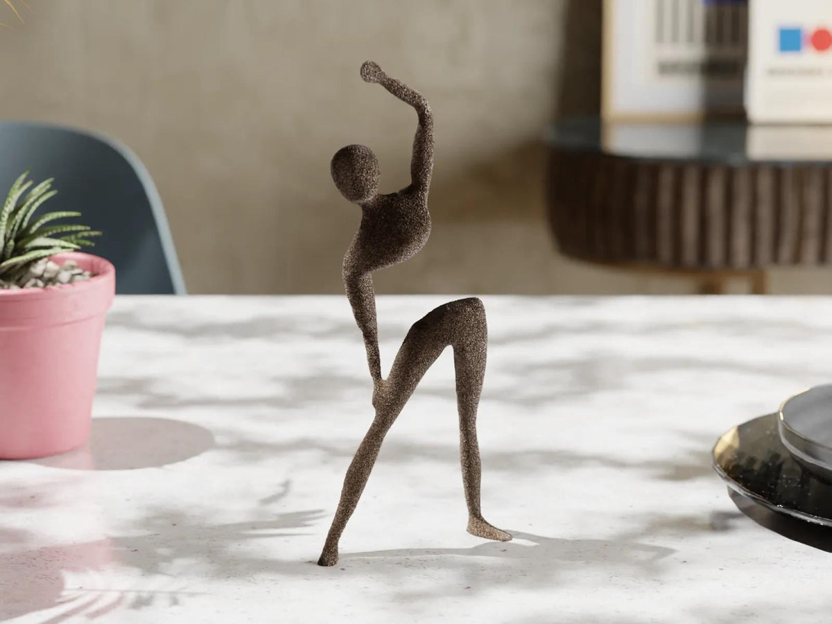 Abstract 3D Printed Figure – Modern Dancing Sculpture, Unique Home Decor Art
