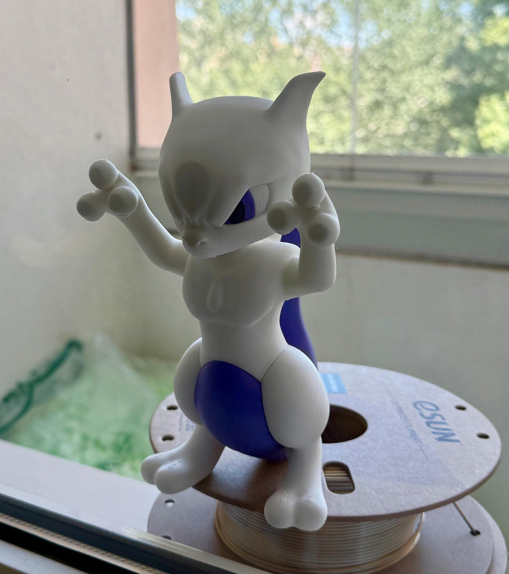 Mewtwo 3D Window Decoration | Window Presser | Anime Desk Toy | Room Decor