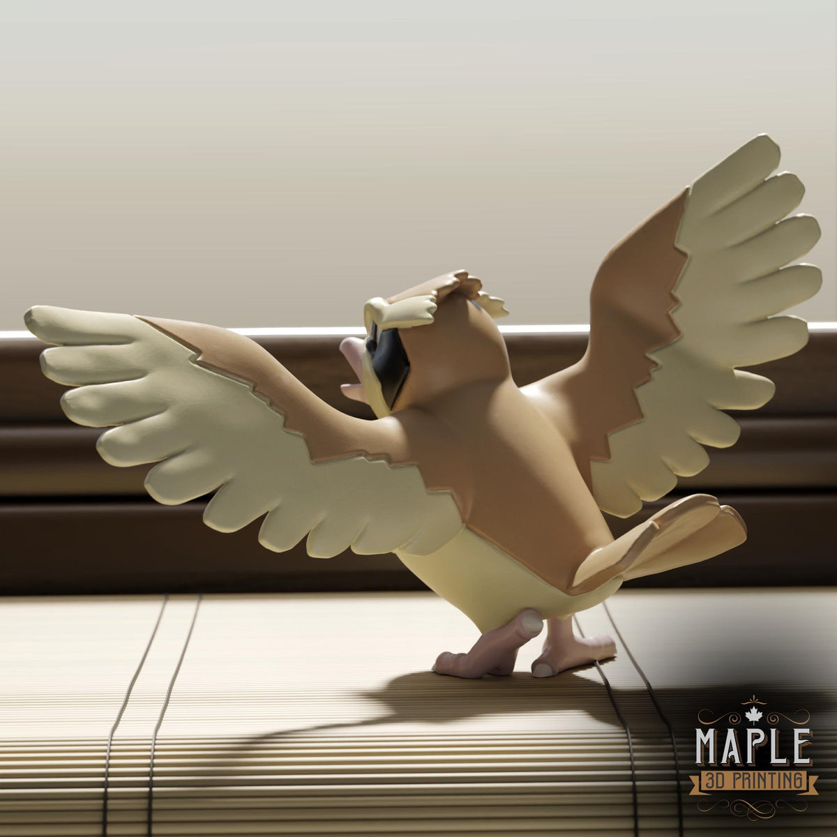 Pidgey 3D Window Decoration | Window Presser | Anime Desk Toy | Room Decor