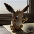 Eevee Window Decoration | Sad & Angry Face Eevee | 3D Printed Window Presser | Anime Room Decor | Eevee Fan Gift