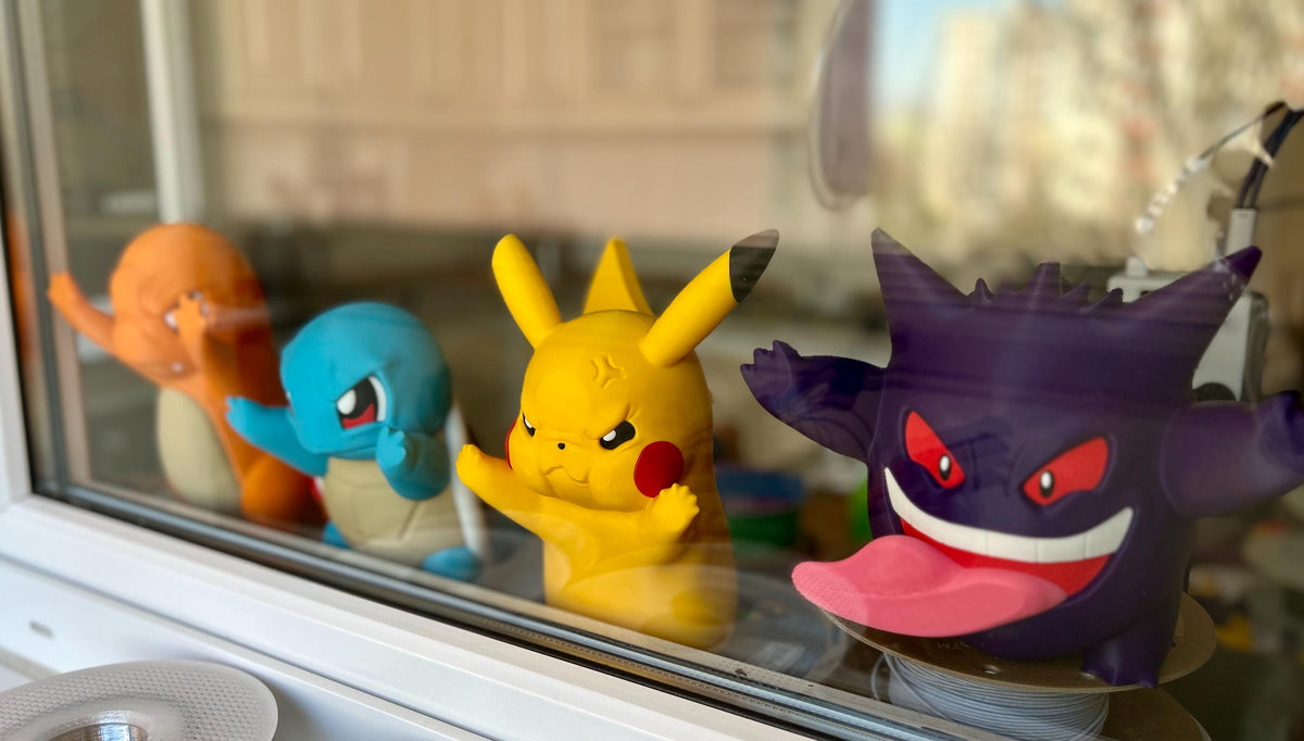Squirtle 3D Window Decoration | Window Presser | Anime Fan Gift | 3D Printed Desk Toy