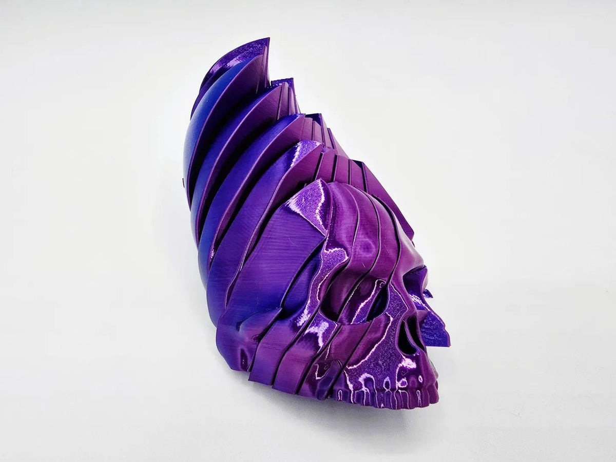 Slime Skull Fidget Toy, 3D Printed Skull Twist Cascading Sensory Toy, Stress Relief for Anxiety & ADHD, Cool Spooky Desk Gift