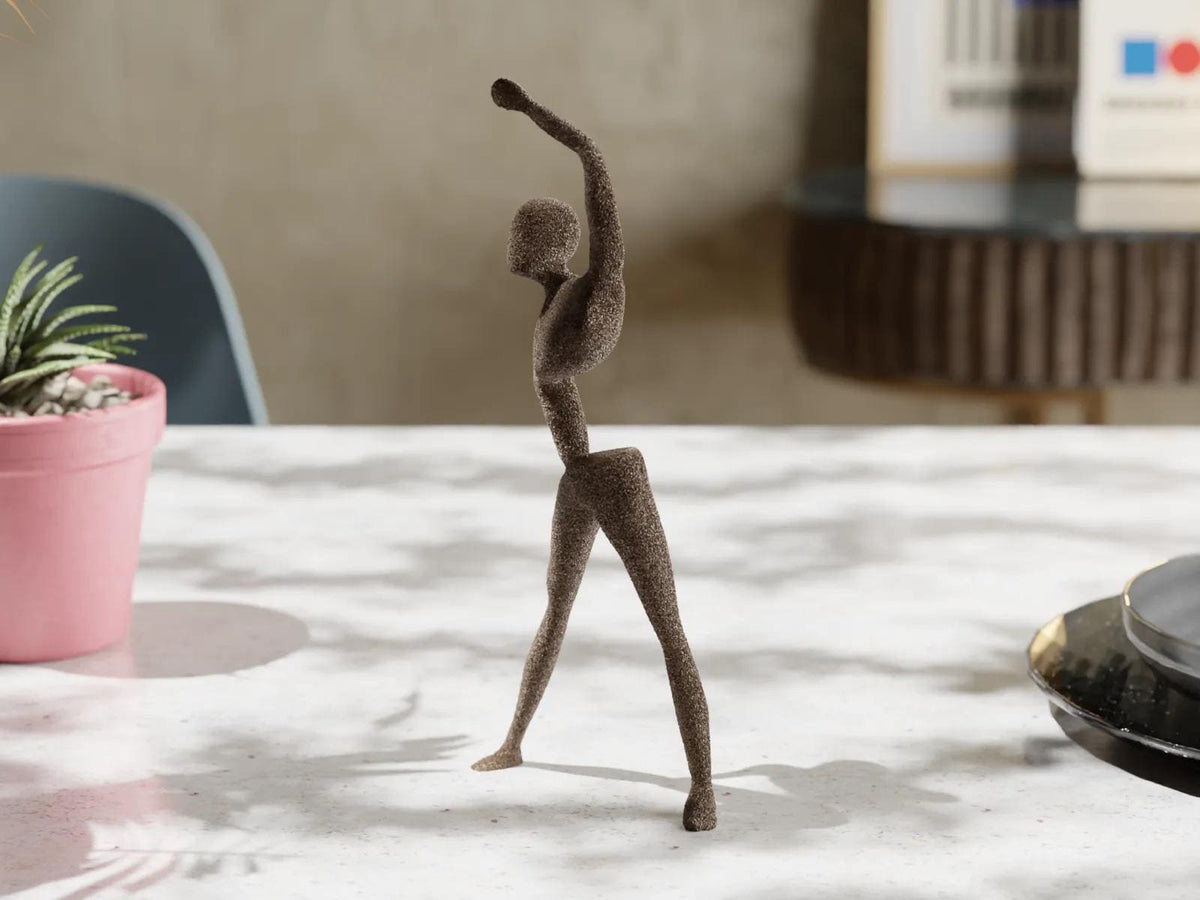 Abstract 3D Printed Figure – Modern Dancing Sculpture, Unique Home Decor Art