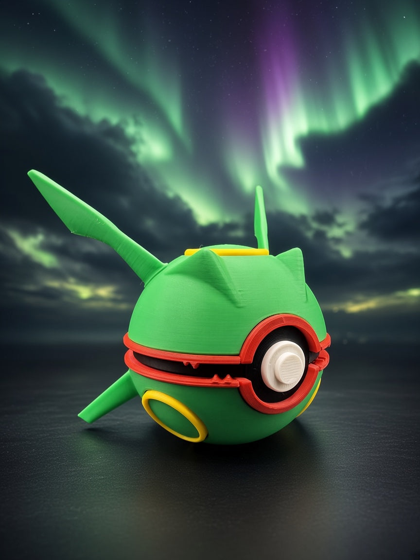 Rayquaza 3D Printed Creature Ball | Custom Character Ball Collectible | Pokémon Fan Gift